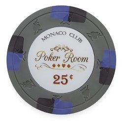 Monaco Club 13.5 Gram, $0.25, Roll of 25