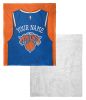 [Personalization Only] OFFICIAL NBA Jersey Silk Touch Sherpa Throw Blanket - Knicks