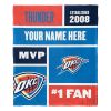 [Personalization Only] OFFICIAL NBA Colorblock Silk Touch Throw Blanket - Oklahoma City Thunder