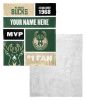 [Personalization Only] OFFICIAL NBA Colorblock Silk Touch Sherpa Throw Blanket - Milwaukee Bucks