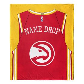 [Personalization Only] OFFICIAL NBA Jersey Silk Touch Throw Blanket - Hawks