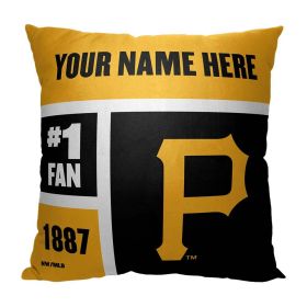 [Personalization Only] OFFICIAL MLB Colorblock Pillow - Pittsburgh Pirates