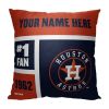 [Personalization Only] OFFICIAL MLB Colorblock Pillow - Houston Astros