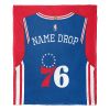 [Personalization Only] OFFICIAL NBA Jersey Silk Touch Throw Blanket - 76ers