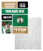 [Personalization Only] OFFICIAL NBA Colorblock Silk Touch Sherpa Throw Blanket - Boston Celtics