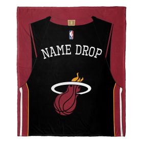 [Personalization Only] OFFICIAL NBA Jersey Silk Touch Throw Blanket - Heat