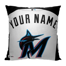 [Personalization Only] OFFICIAL MLB Jersey Pillow - Miami Marlins