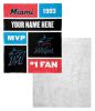 [Personalization Only] Marlins Colorblock Personalized Silk Touch Sherpa Throw Blanket