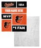 [Personalization Only] Orioles Colorblock Personalized Silk Touch Sherpa Throw Blanket