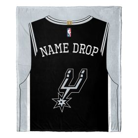 [Personalization Only] OFFICIAL NBA Jersey Personalized Silk Touch Throw Blanket - Spurs