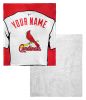 [Personalization Only] Cardinals OFFICIAL MLB Jersey Personalized Silk Touch Sherpa Throw Blanket, 50" X 60"