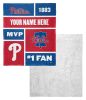 [Personalization Only] Phillies Colorblock Personalized Silk Touch Sherpa Throw Blanket