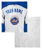 [Personalization Only] Mets OFFICIAL MLB Jersey Personalized Silk Touch Sherpa Throw Blanket, 50" X 60"