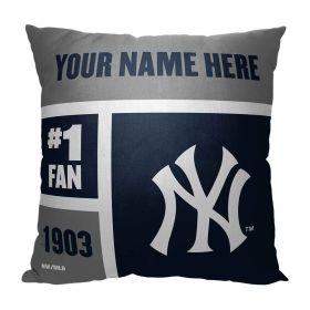 [Personalization Only] OFFICIAL MLB Colorblock Pillow - New York Yankees