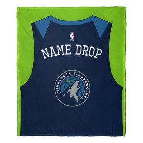 [Personalization Only] OFFICIAL NBA Jersey Personalized Silk Touch Throw Blanket - Timberwolves