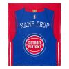 [Personalization Only] OFFICIAL NBA Jersey Personalized Silk Touch Throw Blanket - Pistons