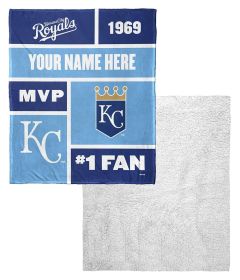 [Personalization Only] Royals Colorblock Personalized Silk Touch Sherpa Throw Blanket