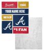 [Personalization Only] Braves Colorblock Personalized Silk Touch Sherpa Throw Blanket