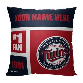 [Personalization Only] OFFICIAL MLB Colorblock Pillow - Minnesota Twins