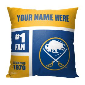 [Personalization Only] OFFICIAL NHL Colorblock Personalized Pillow - Buffalo Sabres