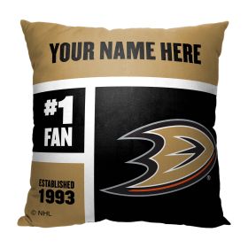 [Personalization Only] OFFICIAL NHL Colorblock Pillow - Anaheim Ducks