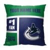 [Personalization Only] OFFICIAL NHL Colorblock Pillow - Vancouver Canucks