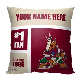 [Personalization Only] OFFICIAL NHL Colorblock Pillow - Arizona Coyotes