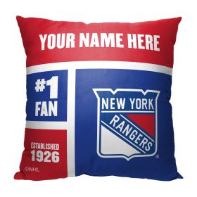 [Personalization Only] OFFICIAL NHL Colorblock Pillow - New York Rangers