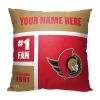 [Personalization Only] OFFICIAL NHL Colorblock Pillow - Ottawa Senators