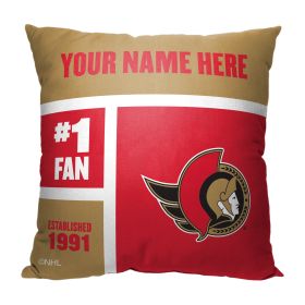 [Personalization Only] OFFICIAL NHL Colorblock Pillow - Ottawa Senators