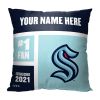 [Personalization Only] OFFICIAL NHL Colorblock Pillow - Seattle Kraken