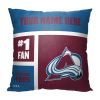 [Personalization Only] OFFICIAL NHL Colorblock Pillow - Colorado Avalanche