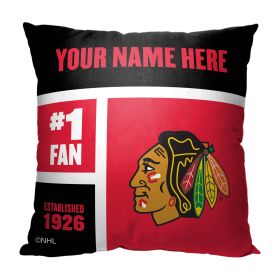 [Personalization Only] OFFICIAL NHL Colorblock Pillow - Chicago Blackhawks