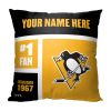 [Personalization Only] OFFICIAL NHL Colorblock Pillow - Pittsburgh Penguins