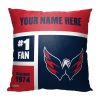 [Personalization Only] OFFICIAL NHL Colorblock Pillow - Washington Capitals