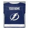 [Personalization Only] OFFICIAL NHL Jersey Silk Touch Throw Blanket - Lightning