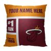 [Personalization Only] Miami Heat Colorblock Personalized Pillow