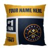 [Personalization Only] Denver Nuggets Colorblock Personalized Pillow