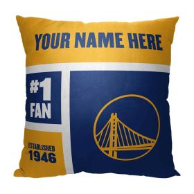 [Personalization Only] Golden State Warriors Colorblock Personalized Pillow