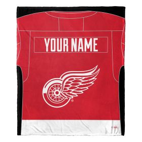 [Personalization Only] OFFICIAL NHL Jersey Silk Touch Throw Blanket - Red Wings