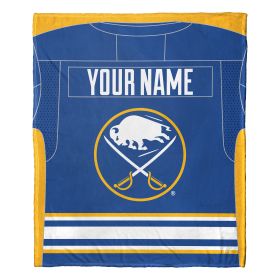 [Personalization Only] OFFICIAL NHL Jersey Silk Touch Throw Blanket - Sabres