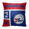 [Personalization Only] Philadelphia 76ers Colorblock Personalized Pillow