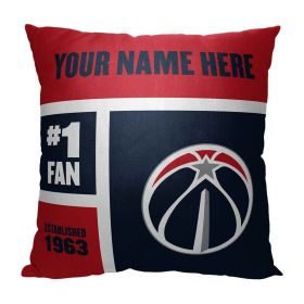 [Personalization Only] Washington Wizards Colorblock Personalized Pillow