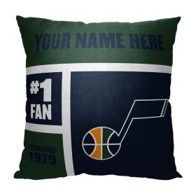 [Personalization Only] OFFICIAL NBA Colorblock Pillow - Utah Jazz