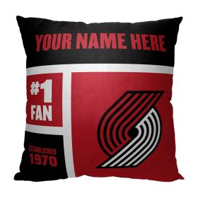 [Personalization Only] OFFICIAL NBA Colorblock Personalized Pillow - Portland Trail Blazers