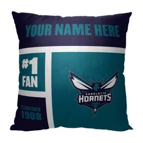 [Personalization Only] Charlotte Hornets Colorblock Personalized Pillow