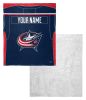 [Personalization Only] OFFICIAL NHL Jersey Personalized Silk Touch Sherpa Throw Blanket - Blue Jackets