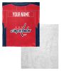 [Personalization Only] OFFICIAL NHL Jersey Personalized Silk Touch Sherpa Throw Blanket - Capitals