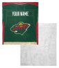 [Personalization Only] OFFICIAL NHL Jersey Personalized Silk Touch Sherpa Throw Blanket - Wild