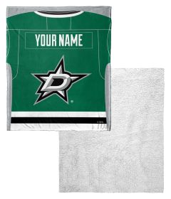 [Personalization Only] OFFICIAL NHL Jersey Personalized Silk Touch Sherpa Throw Blanket - Stars